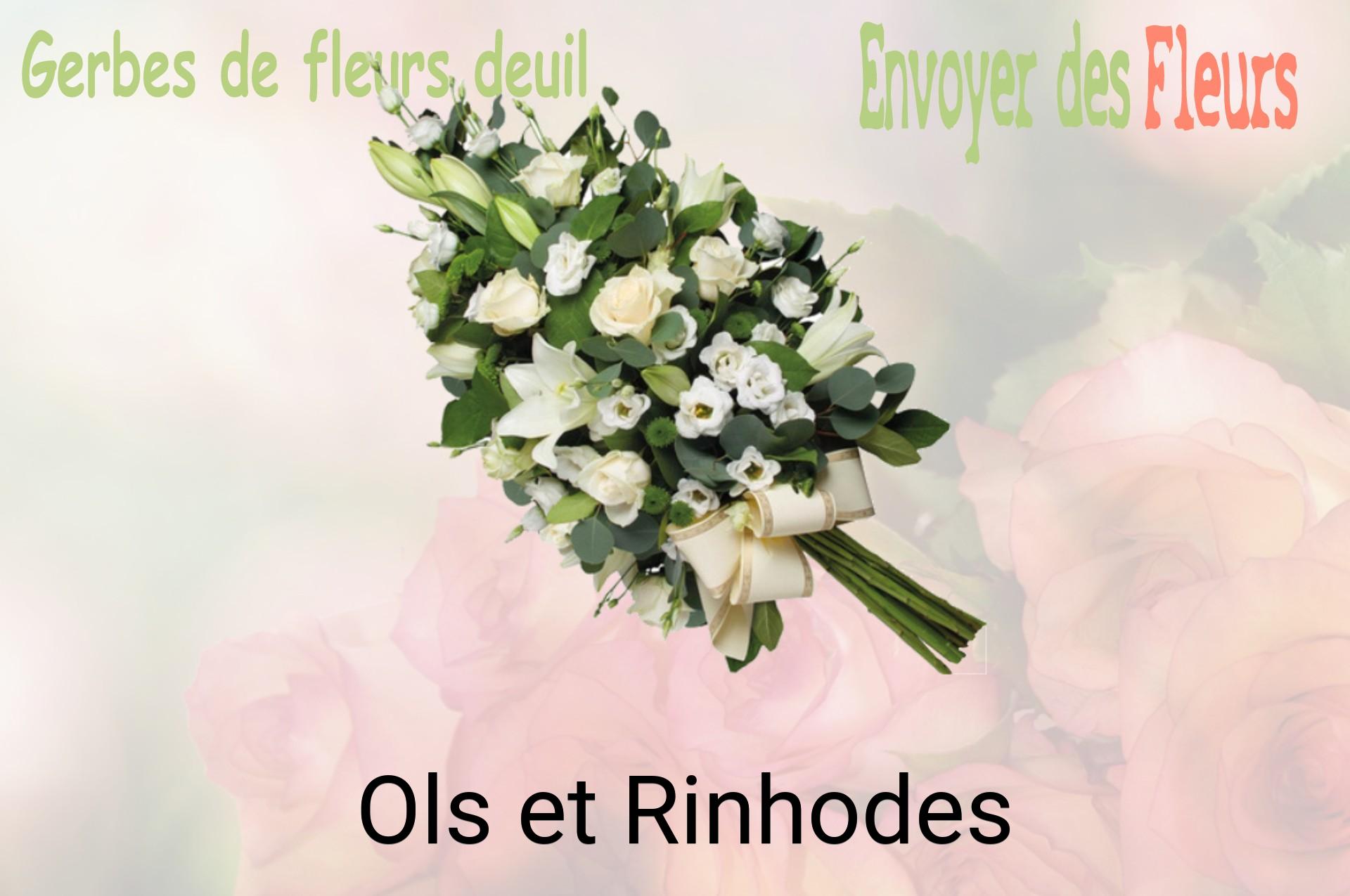 Gerbe de fleurs de deuil livrée à Ols-et-Rinhodes